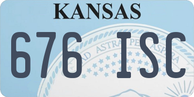 KS license plate 676ISC