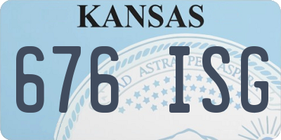 KS license plate 676ISG