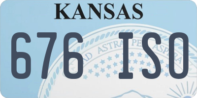 KS license plate 676ISO