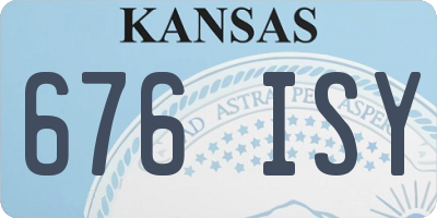 KS license plate 676ISY