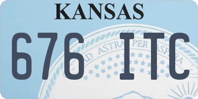 KS license plate 676ITC