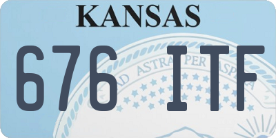 KS license plate 676ITF