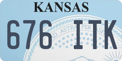 KS license plate 676ITK