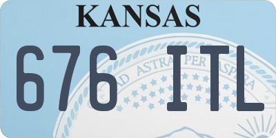 KS license plate 676ITL