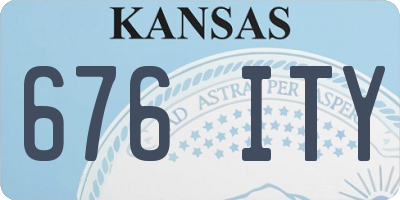 KS license plate 676ITY