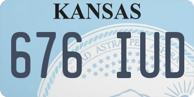 KS license plate 676IUD