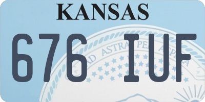 KS license plate 676IUF