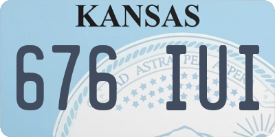 KS license plate 676IUI