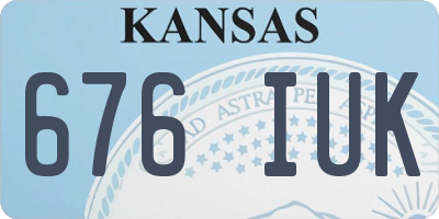 KS license plate 676IUK