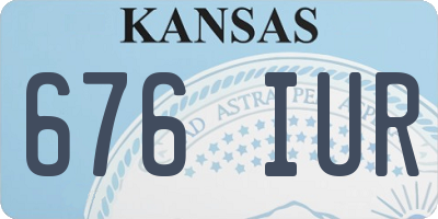 KS license plate 676IUR