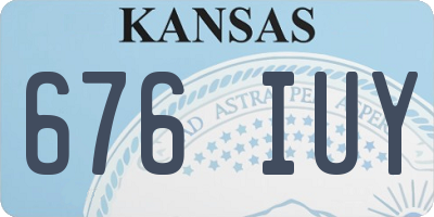 KS license plate 676IUY