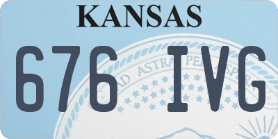 KS license plate 676IVG