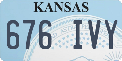 KS license plate 676IVY