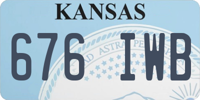KS license plate 676IWB