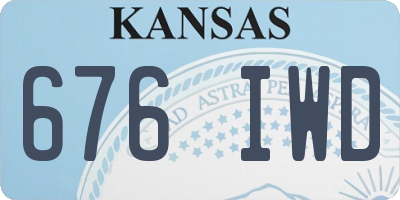 KS license plate 676IWD