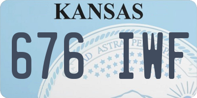 KS license plate 676IWF