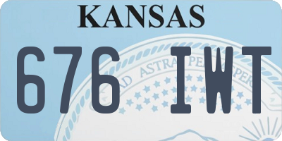 KS license plate 676IWT