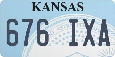 KS license plate 676IXA