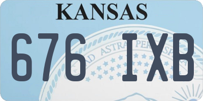 KS license plate 676IXB