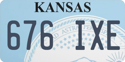 KS license plate 676IXE