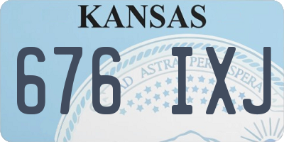 KS license plate 676IXJ