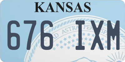 KS license plate 676IXM