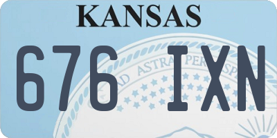 KS license plate 676IXN