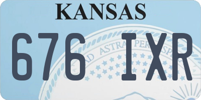 KS license plate 676IXR