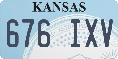 KS license plate 676IXV