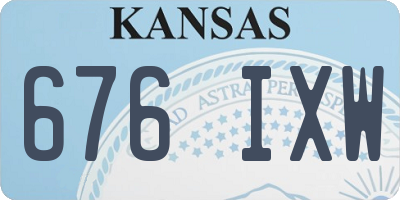 KS license plate 676IXW