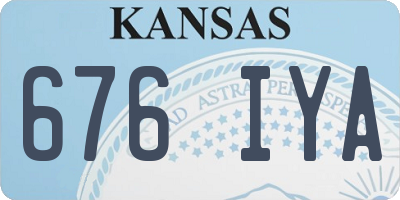 KS license plate 676IYA