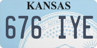 KS license plate 676IYE