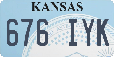 KS license plate 676IYK