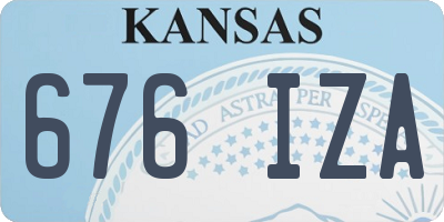 KS license plate 676IZA