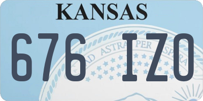 KS license plate 676IZO