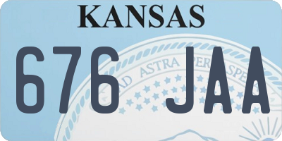 KS license plate 676JAA