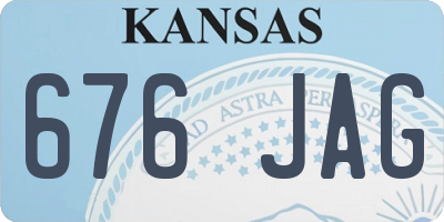 KS license plate 676JAG