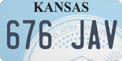 KS license plate 676JAV