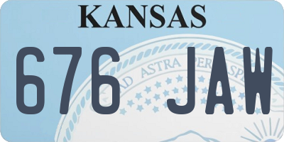 KS license plate 676JAW