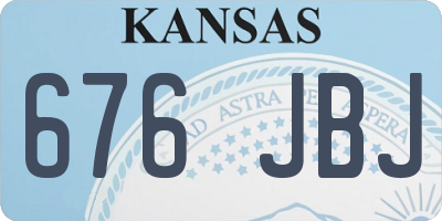 KS license plate 676JBJ