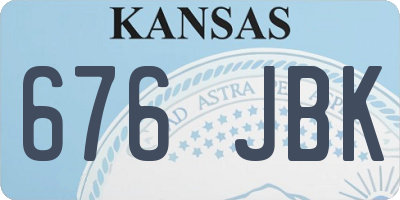 KS license plate 676JBK