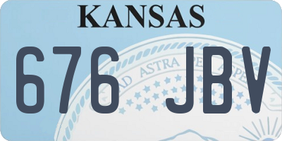 KS license plate 676JBV