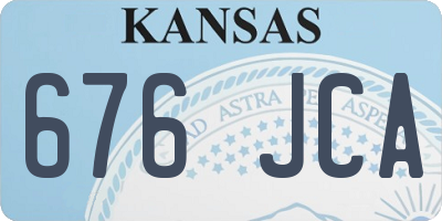 KS license plate 676JCA