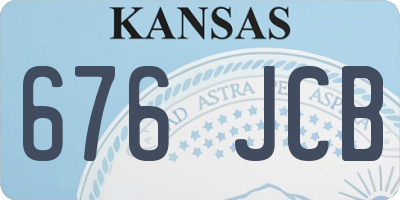 KS license plate 676JCB