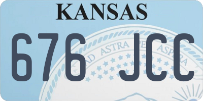 KS license plate 676JCC