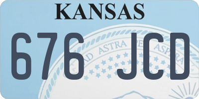 KS license plate 676JCD