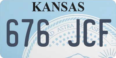 KS license plate 676JCF