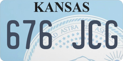 KS license plate 676JCG
