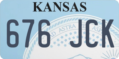 KS license plate 676JCK