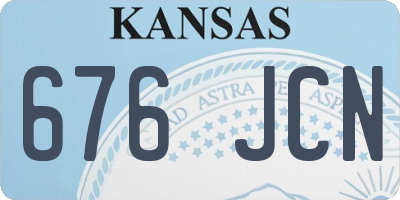 KS license plate 676JCN